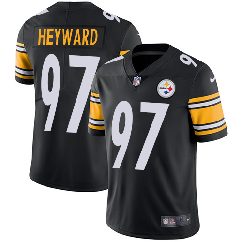 2019 Men Pittsburgh Steelers 97 Heyward Black Nike Vapor Untouchable Limited NFL Jersey